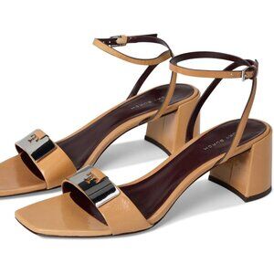 Tory Burch $400 Gigi Sandal 55Mm Cantucci/Silver Sz 9 NIB!